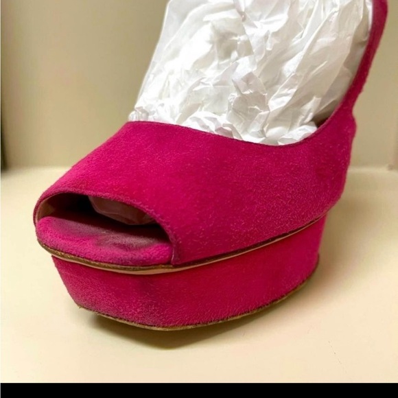 Prada pink suede platform heels - Picture 7 of 8